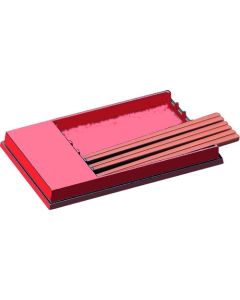 ถาดใส่ตะเกียบ ABS สำหรับ 6 คู่ สีแดง รุ่น M10-991