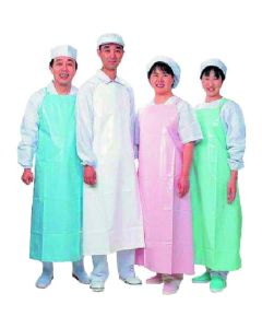 ผ้ากันเปื้อนทำความสะอาดง่าย สีฟ้า ไซส์ LL