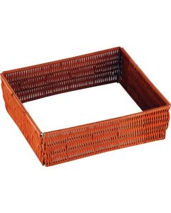 โครงกระทะหวายเรซินสำหรับห้องน้ำ ขนาด 2/3 สีน้ำตาล