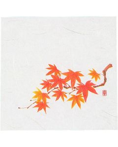 กระดาษ Shiki Kaishi ใหม่ ขนาด 5 นิ้ว (100 แผ่น) รหัส NS-14 สีแดงเมเปิลลีฟ