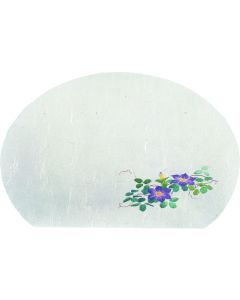 เสื่อไคเซกิรูปครึ่งวงกลมขนาด 13 นิ้ว (50 ชิ้น) - ลายดอกเคลมาติส