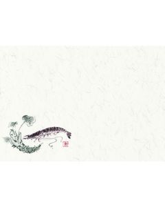 แผ่นรองจาน Shiki-Kaigami (100 แผ่น) หมายเลข 201 กุ้ง