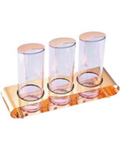 เครื่องจ่ายซีเรียลและน้ำผลไม้ 3 ชั้น สีทอง ETO-045G002