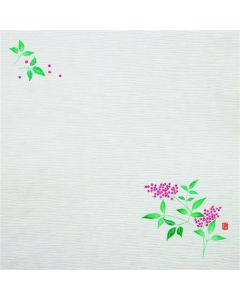 แผ่นรองจานกันน้ำมัน บิดน้ำออกได้ ขนาด 4 นิ้ว (100 ชิ้น) ลาย Nandina รุ่น TA-E03