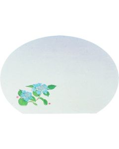 เสื่อไคเซกิ ลายครึ่งวงกลม ขนาด 13 นิ้ว (100 ชิ้น) - ลายดอกไฮเดรนเจีย