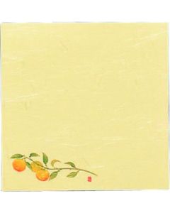 กระดาษไคชิขนาด 5 นิ้ว ลายดอกไม้สี่ฤดู (100 แผ่น) S5-14 ยูซุ