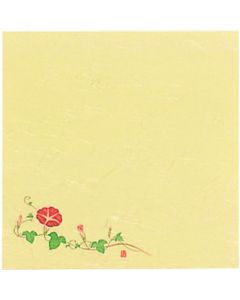 กระดาษไคชิ ขนาด 5 นิ้ว ลายดอกไม้สี่ฤดู (100 แผ่น) S5-9 ดอกมอร์นิ่งกลอรี่