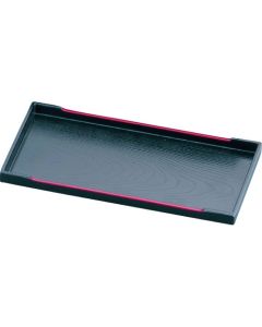 ถาดใส่เครื่องปรุงรสทรงตรงทำจากไม้ลายไม้ สีดำเคลือบแล็กเกอร์สีแดงสด รหัสสินค้า 82121110