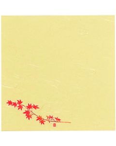 กระดาษไคชิขนาด 5 นิ้ว ลายดอกไม้สี่ฤดู (100 แผ่น) S5-11 ใบเมเปิลแดง