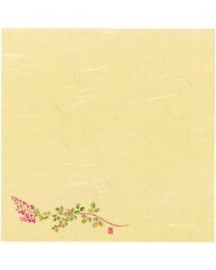 กระดาษไคชิขนาด 5 นิ้ว ลายดอกไม้สี่ฤดู (100 แผ่น) S5-10 ลายต้นโคลเวอร์