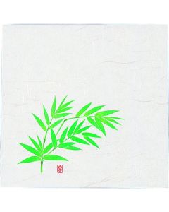 กระดาษชิกิ ไคชิ ใหม่ ขนาด 5 นิ้ว (100 แผ่น) ลายใบไผ่ NS-12
