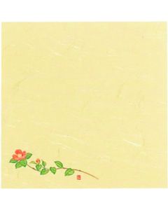 กระดาษไคชิขนาด 5 นิ้ว ลายดอกไม้สี่ฤดู (100 แผ่น) S5-15 ดอกคามิเลีย