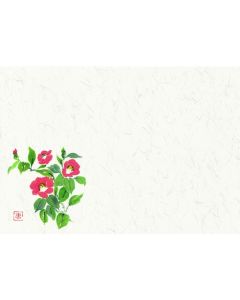 แผ่นรองจาน Shiki-Kaigami (100 แผ่น) หมายเลข 212 ดอกคามิเลีย