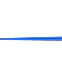 ตะเกียบ PET กันลื่นสลักลาย (100 คู่) PT-215 สีน้ำเงิน