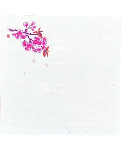 กระดาษรองจานญี่ปุ่นต้านเชื้อแบคทีเรียด้วยรังสีอินฟราเรดระยะไกล ลายดอกซากุระ (200 ชิ้น) ขนาด W5-3