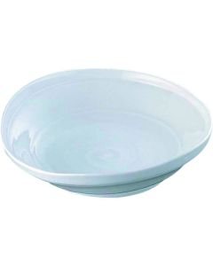 จานขนาดใหญ่เคลือบสีขาวทรงโค้ง ลึก 8.0 ซม. รหัสสินค้า B03-35