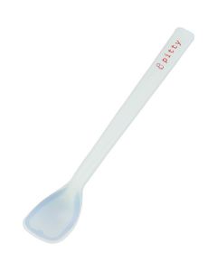 ช้อนตักอาหาร (Pity Spoon) ทำจากซิลิโคนชิ้นเดียว รูปทรงไม้พาย ขนาดใหญ่ สีขาว