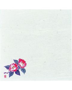 กระดาษรองจานญี่ปุ่นต้านเชื้อแบคทีเรียด้วยรังสีอินฟราเรดระยะไกล Hanagoyomi (200 ชิ้น) ลายดอกคามิเลีย W5-8
