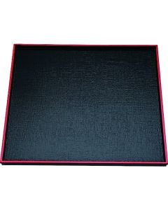 ถาดสี่เหลี่ยม Ebisu ทำจากพลาสติก ABS สีดำ ตกแต่งด้วยสีแดงสด ขนาด 11 นิ้ว (ประมาณ 3.5 ซม.) รหัสสินค้า 17411860