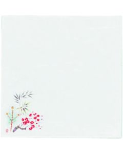 กระดาษรองจานญี่ปุ่น Hanagoyomi ต้านเชื้อแบคทีเรียด้วยรังสีอินฟราเรด (200 ชิ้น) ลายต้นสน ไม้ไผ่ และต้นพลัม W5-1