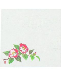 กระดาษ Shiki Kaishi ใหม่ ขนาด 4 นิ้ว (100 แผ่น) NS-67 ลายดอกคามิเลีย