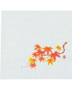 กระดาษ Shiki Kaishi ใหม่ ขนาด 4 นิ้ว (100 แผ่น) รหัส NS-24 สีแดงเมเปิลลีฟ