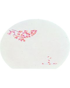 เสื่อไคเซกิโคตันรูปครึ่งวงกลมขนาด 13 นิ้ว (100 ชิ้น) - ลายใบไม้ร่วง