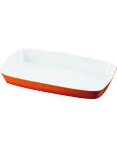 จานอบกราแตงทรงสี่เหลี่ยมผืนผ้า สีน้ำตาล รหัส 1011-27B