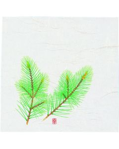 กระดาษชิกิ ไคชิ ใหม่ ขนาด 5 นิ้ว (100 แผ่น) สี NS-3 Pine