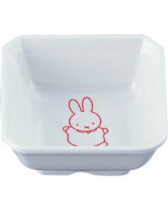 ชุดกล่องอาหารกลางวันเมลามีนสำหรับเด็ก: ชามทรงสี่เหลี่ยมขนาดเล็ก Miffy M-331P (สำหรับกล่องเบนโตะสไตล์โชคาโด)