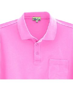 เสื้อโปโลแขนยาว สีชมพู ไซส์ 3L