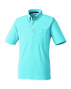 เสื้อโปโลแขนสั้น สีฟ้าแซกซอฟต์ ไซส์ 4L