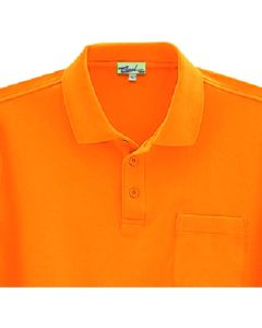 เสื้อโปโลแขนสั้น สีส้มเหลือง ไซส์ S