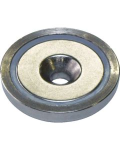 Neodymium Magnet Plate Catch Round Shape, with Cap, Countersunk Hole type