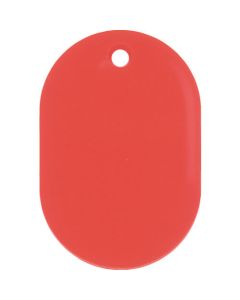 การ์ดวงรี (การ์ดธรรมดา) สีแดง 45 x 30 มม. สไตรีนเรซิน