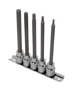 AP 3/8DR BIT SOCKET LONG HEX MM 5PCS SET ชุดละ 1 ชุด