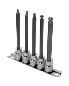 AP 3/8DR BIT SOCKET LONG BALL END MM HEX 5PCS SET ชุดละ 1 ชุด