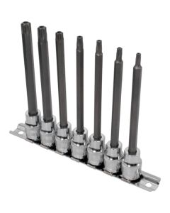 AP 3/8DR BIT SOCKET HEXALOBULAR LONG 7PCS SET  ชุดละ 1 ชุด