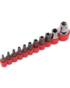 AP 1/4 HEXALOBULAR WITH HOLE BIT SET 11PCS  ชุดละ 1 ชุด