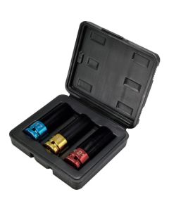 AP 1/2DR Q-FIT 3PC WHEEL NUT IMPACT SOCKET SET. 17,19,21MM. ชุดละ 1 ชุด