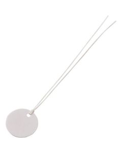Fiber Circle Tags with Strings ชุดละ 100แผ่น