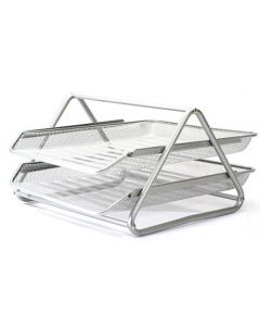 ถาดใส่เอกสาร 2 ชั้น เงิน ONE H-0928