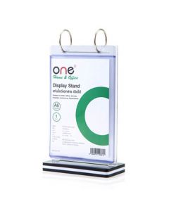 แท่นโบว์ชัวร์ 6 แผ่น ดำและขาว ONE K-6105