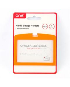 ซองป้ายชื่อพลาสติกแนวนอน 8.5 x 5.5 ซม. ส้ม ONE 21427801