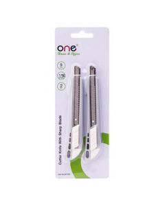 มีดคัตเตอร์ 9 มม. เทา-ขาว (แพ็ค2อัน) ONE S x 770S