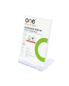 แท่นป้ายโบว์ชัวร์พับได้ A6 ใส ONE K-194