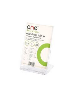 แท่นป้ายโบว์ชัวร์พับได้ A8 ใส ONE K-190