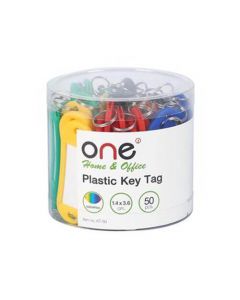 พวงกุญแจพลาสติก 2.1 x 5.9 ซม. คละสี ONE KT-50