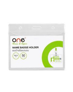 ซองป้ายชื่อแนวนอน 9 x 5.5 ซม. ใส (50ชิ้น) ONE TJ-009