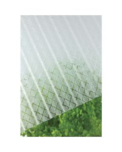 แผ่นโพลีคาร์บอเนต ลูกฟูก แนวขวาง 32 ลอน 6 ชะคุ 630 ใส